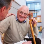 senior patient with cane